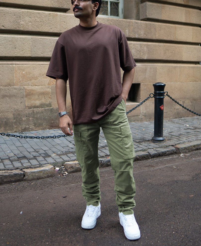 Olive Cotton Cargo Pant