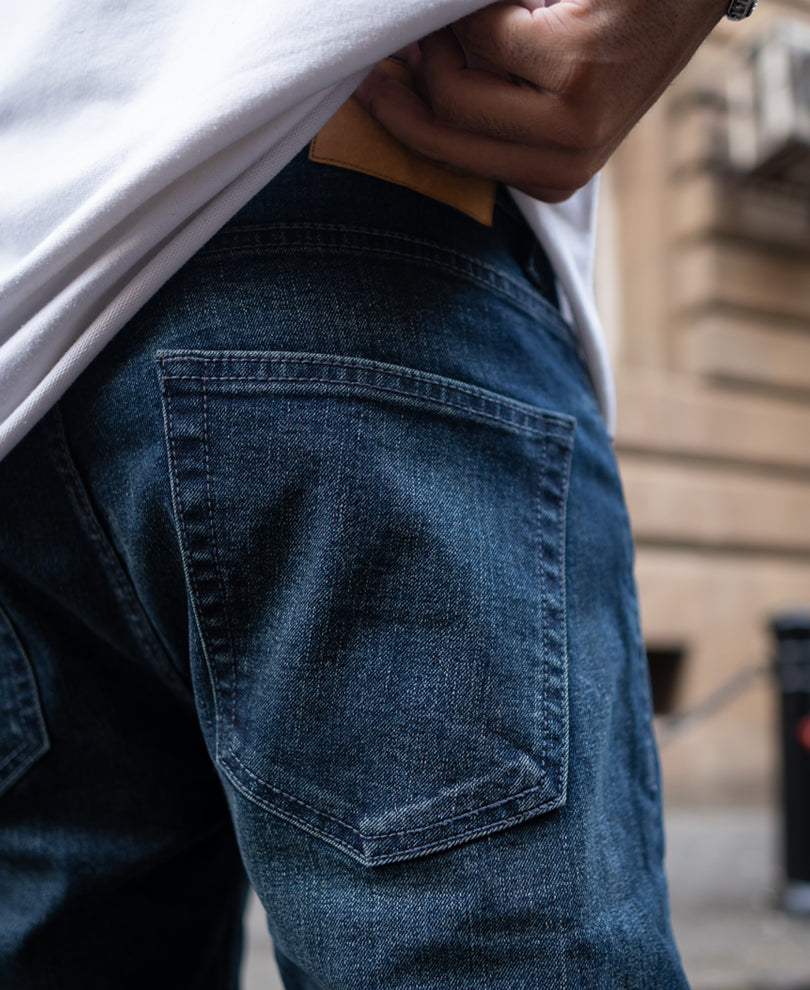 Dark Indigo Regular Fit Basic Denim Jeans