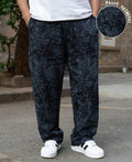 Black Printed Baggy Fit Trackpants
