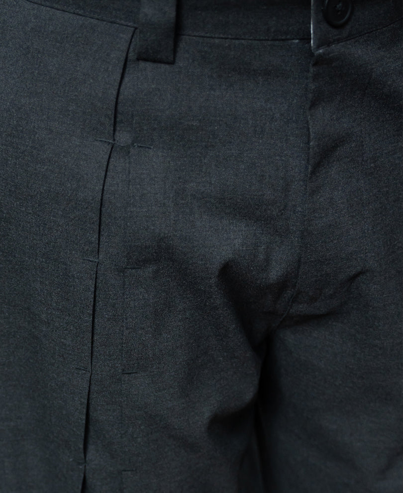 Dark Grey Pleated Trousers