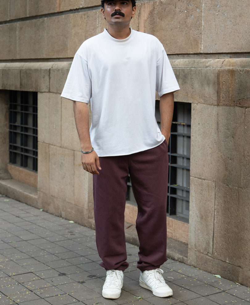 Brown Knit Joggers