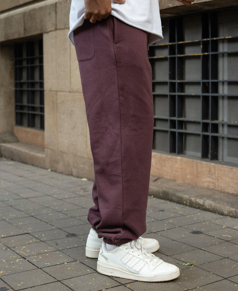 Brown Knit Joggers