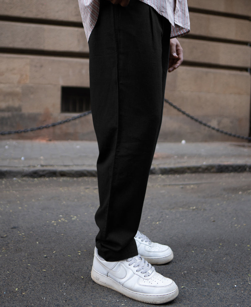 Black Linen Pant