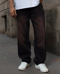 Coffee Brown Washed Jeans