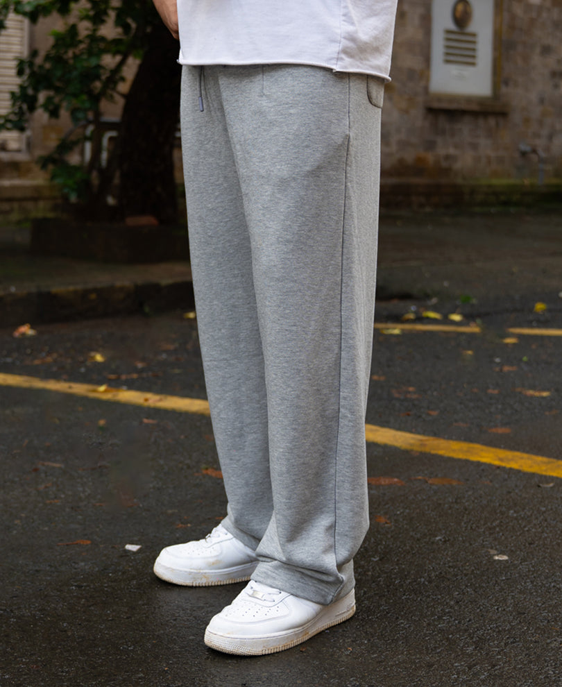 Grey Melange Baggy Trackpant