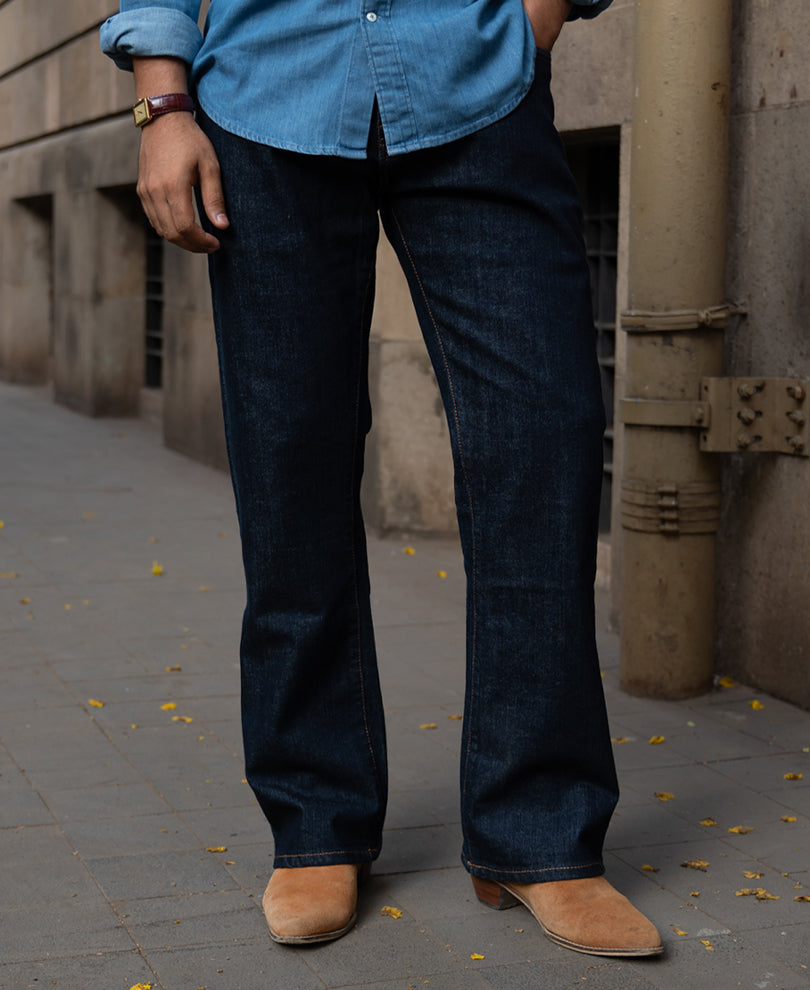 Raw Indigo Bootcut Jeans