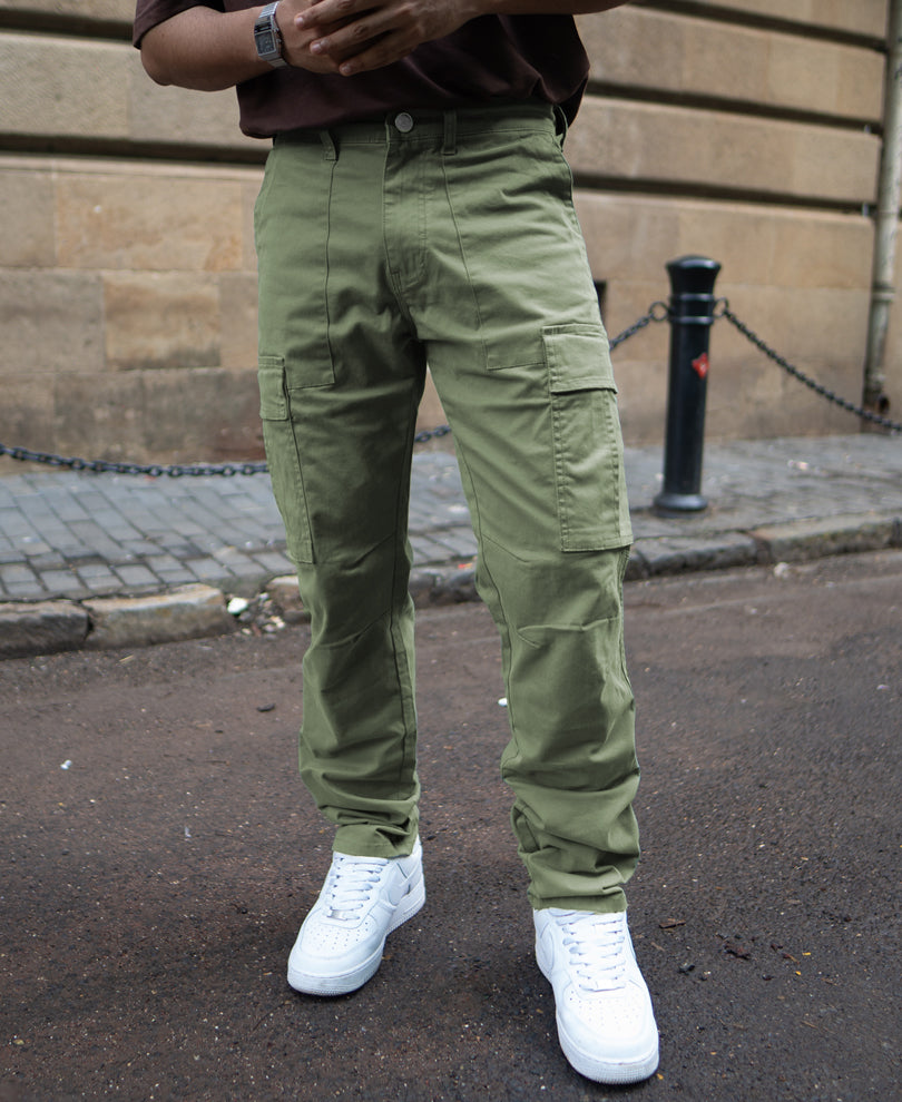 Olive Cotton Cargo Pant