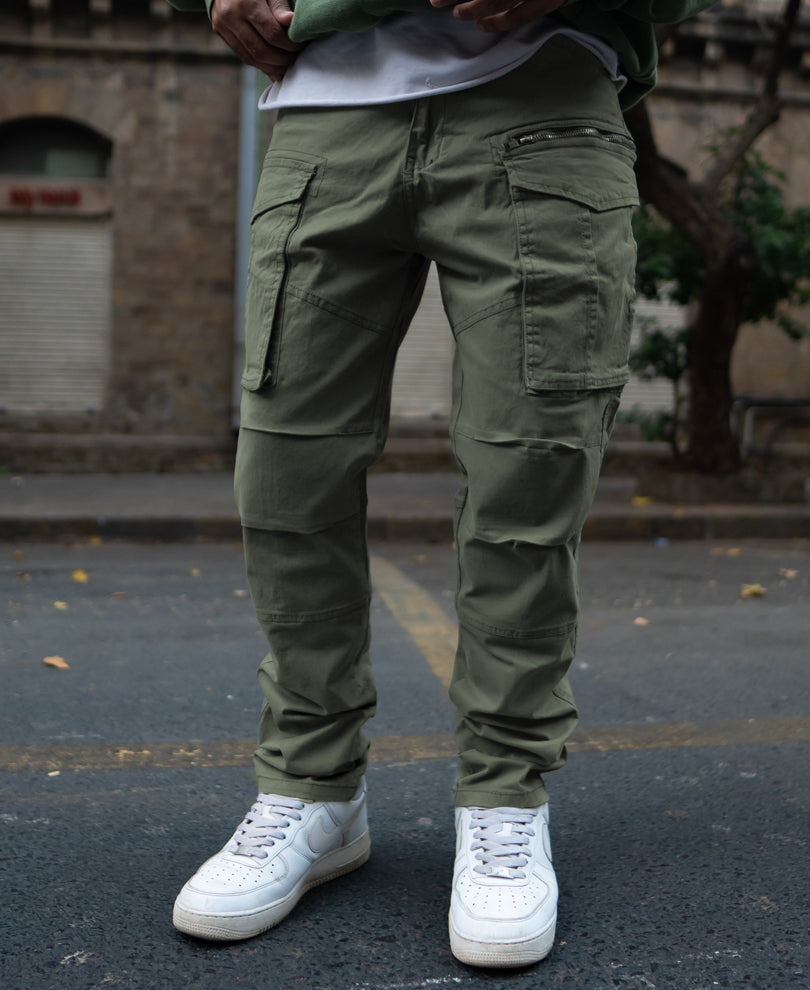 Olive Regular Fit Cargo Pant