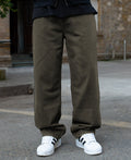 Dark Olive Washed Baggy Jeans