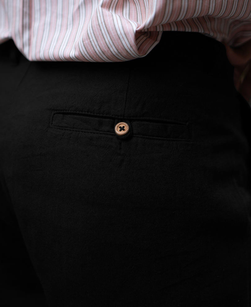 Black Linen Pant