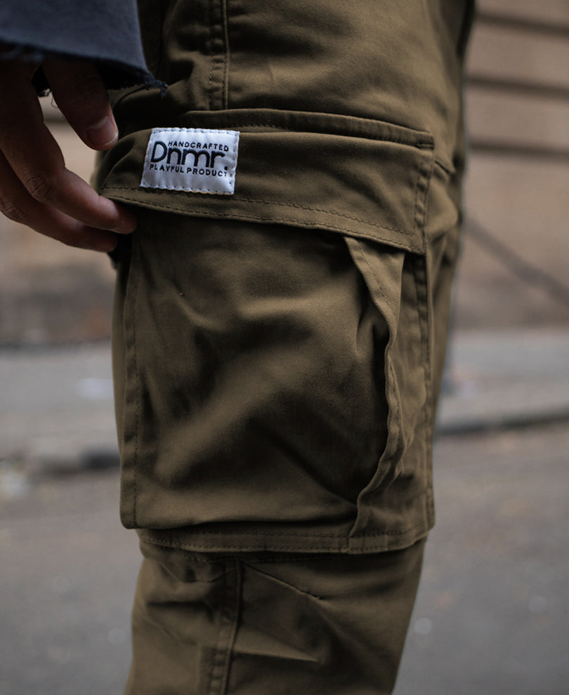 Olive Regular Fit Cotton Cargo Pant