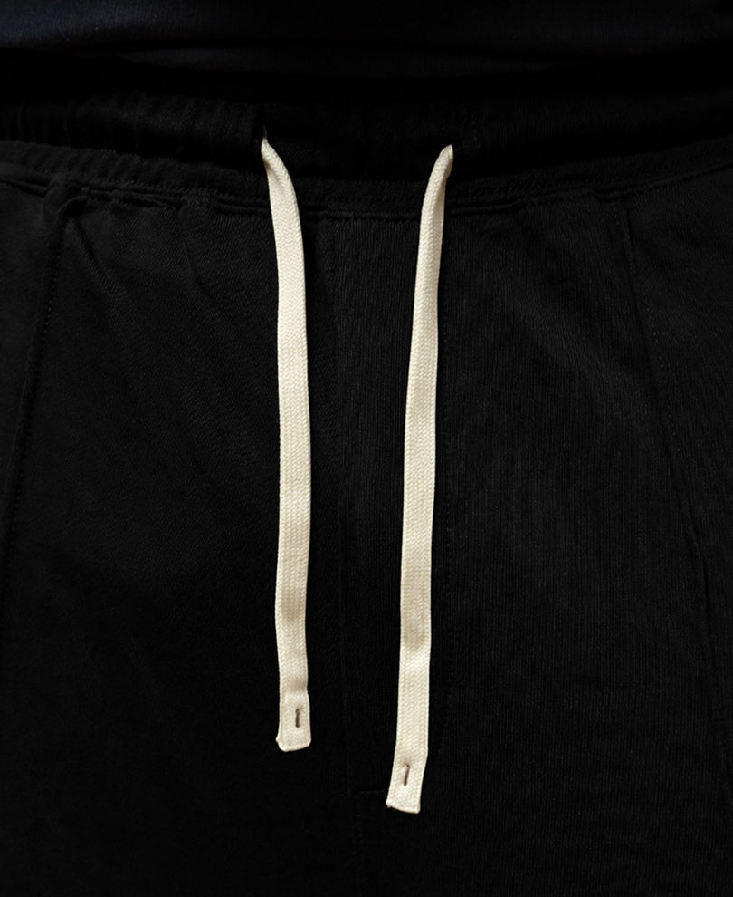Black Baggy Fit Pleated Trackpant