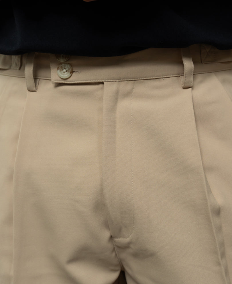 Cream Baggy Korean Pant