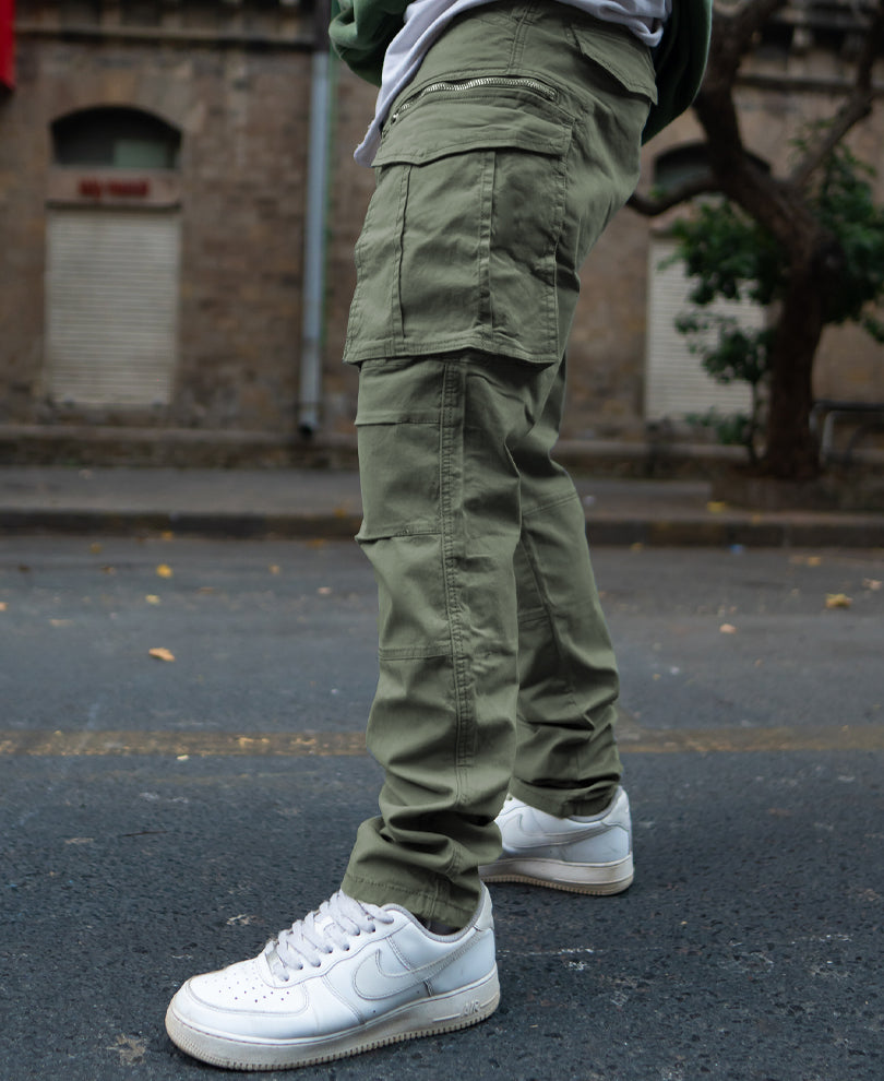 Olive Regular Fit Cargo Pant