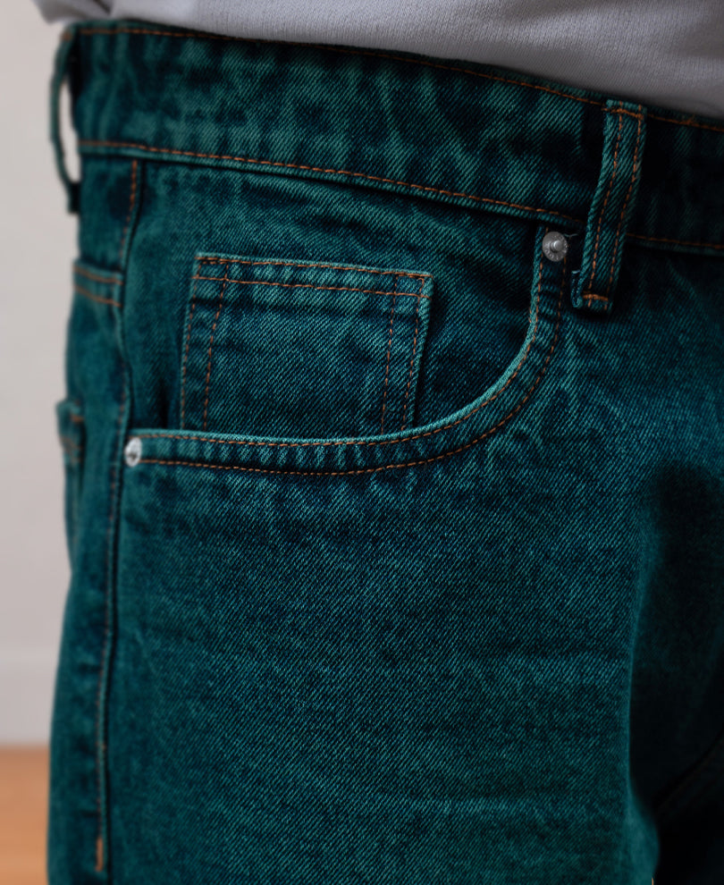 Blue Tinted Baggy Fit Jeans