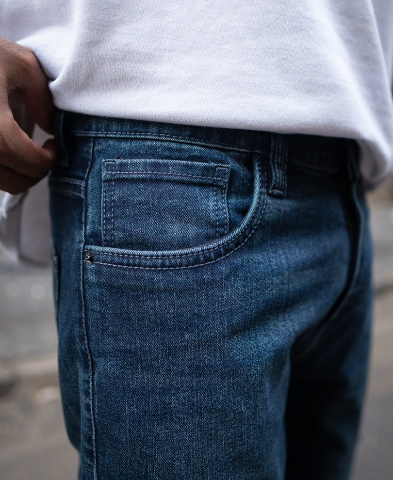 Dark Indigo Regular Fit Basic Denim Jeans