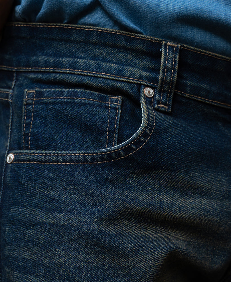 Dark Blue Tinted Bootcut Jeans