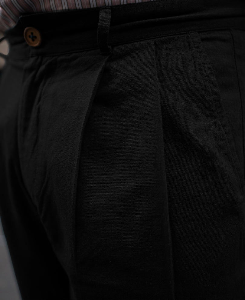 Black Linen Pant