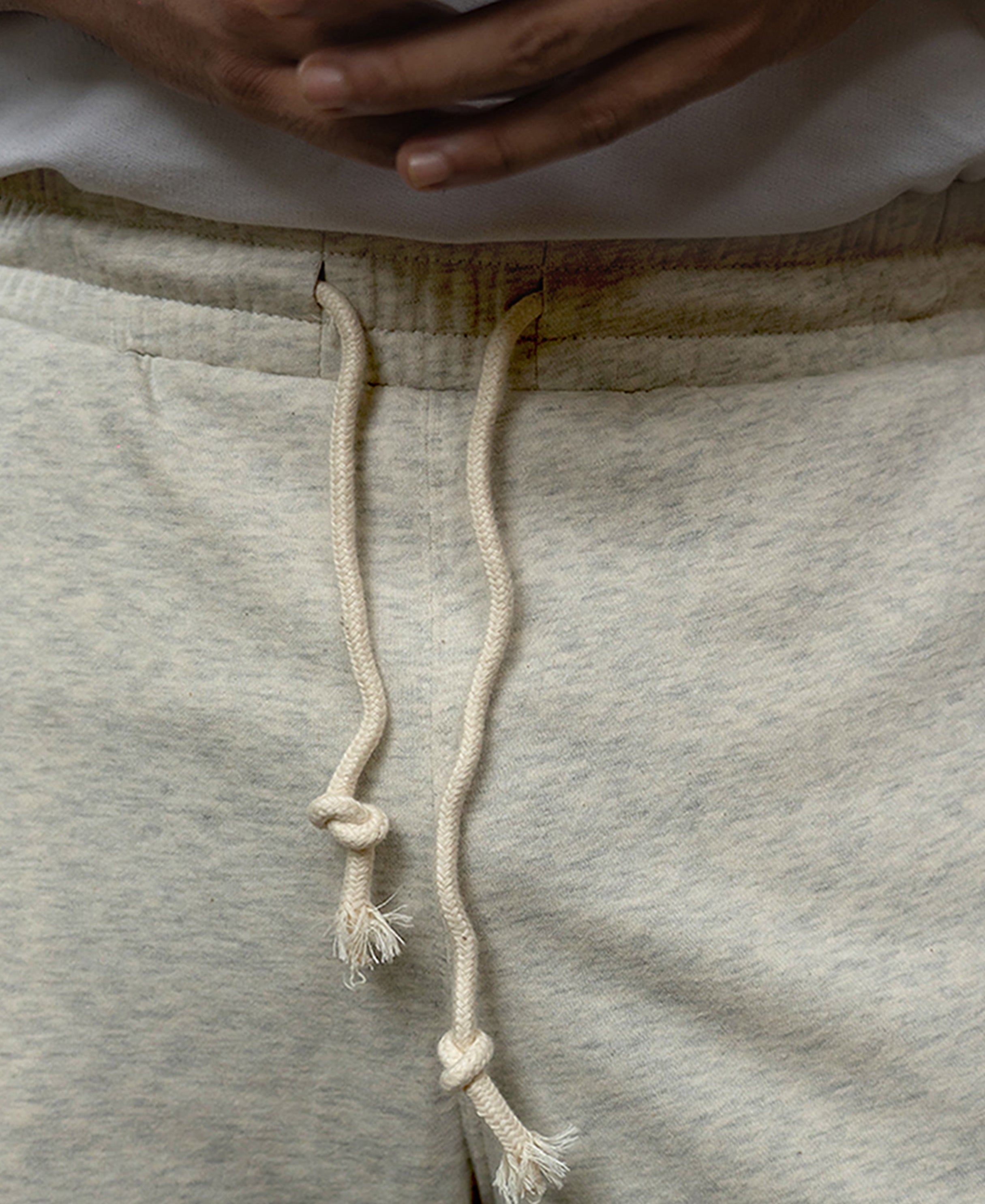 Light Beige Melange Knit Joggers