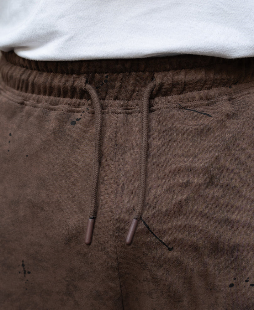 Brown Printed Baggy Fit Trackpant