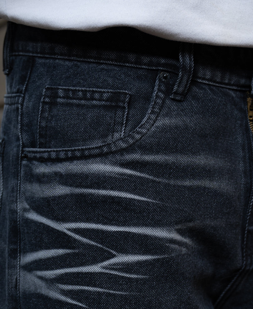 Dark Grey Washed Baggy Jeans