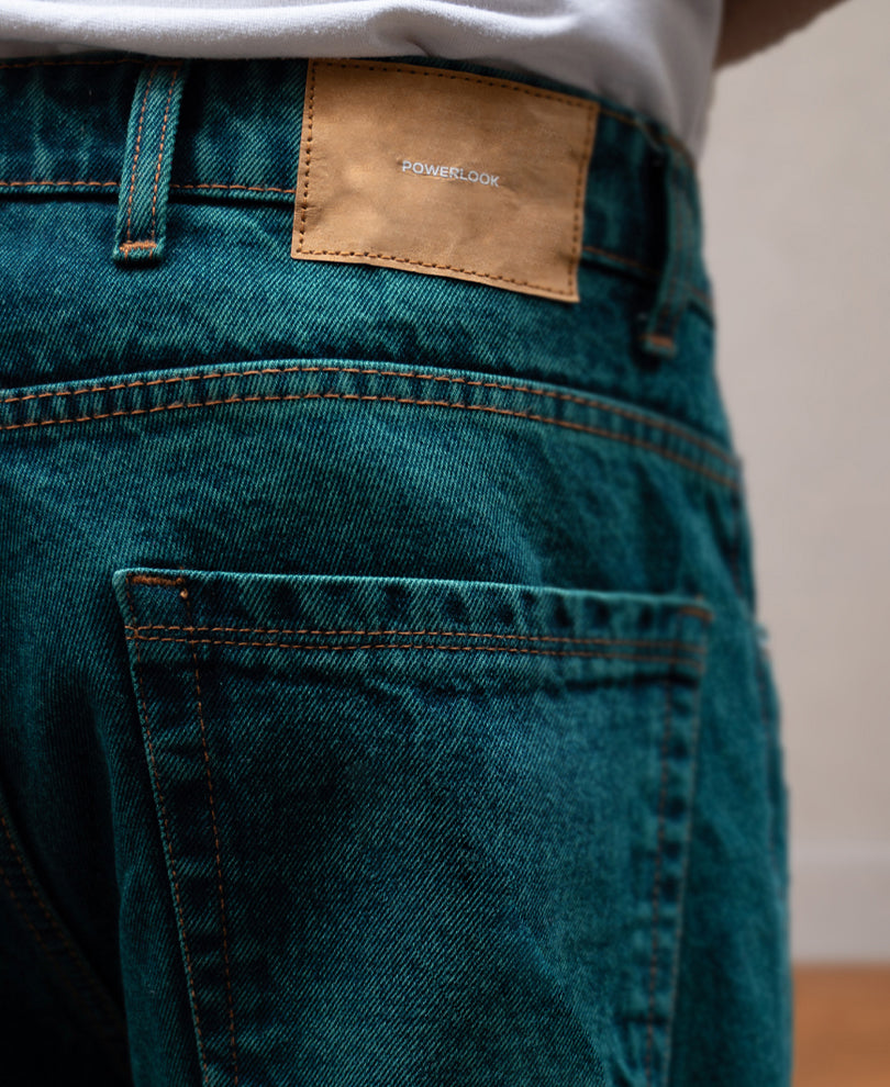 Blue Tinted Baggy Fit Jeans