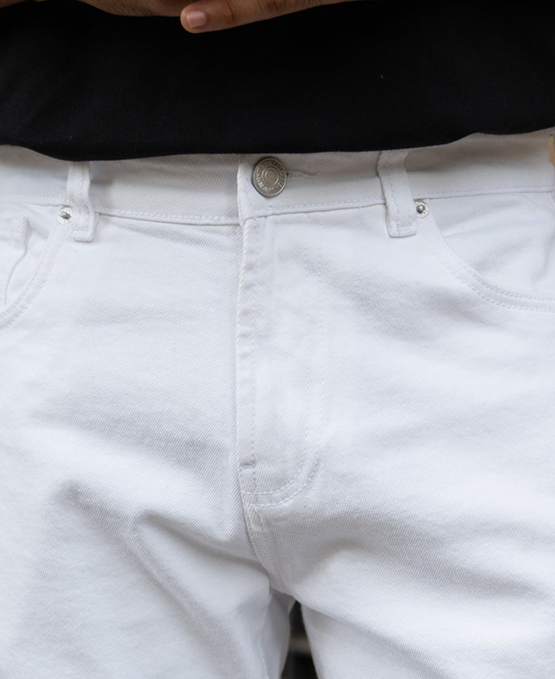 White Denim Bootcut Jeans