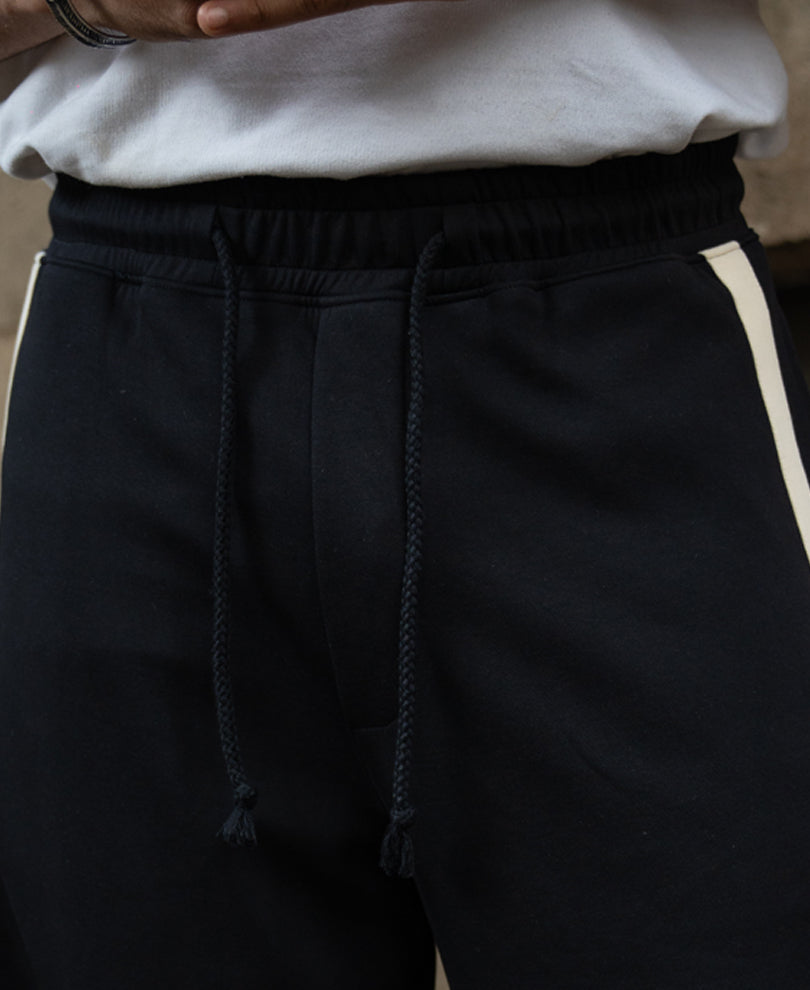 Black Contrast Detail Trackpants