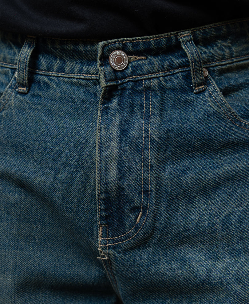 Mib Blue Barrel Fit Jeans