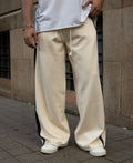 Cream Contrast Detail Trackpants