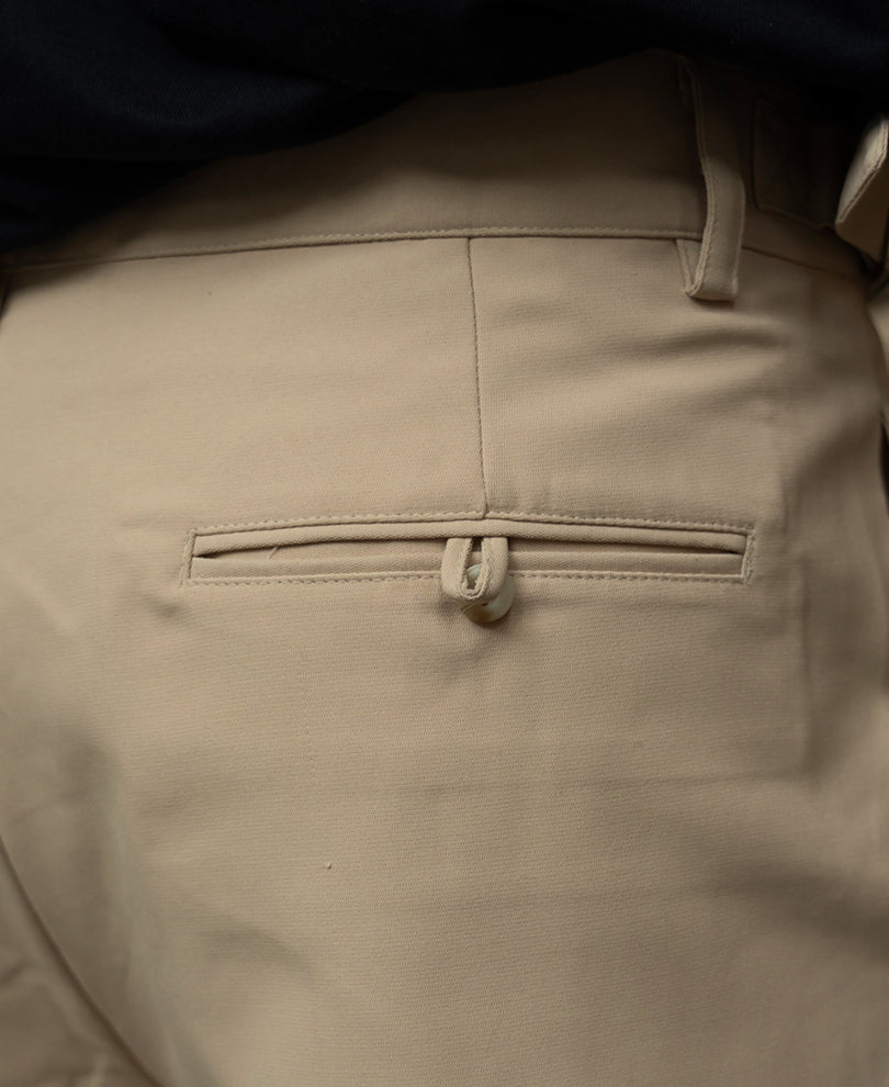 Cream Baggy Korean Pant