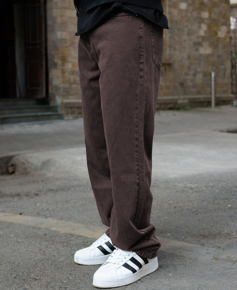 Charcoal Washed Baggy Jeans