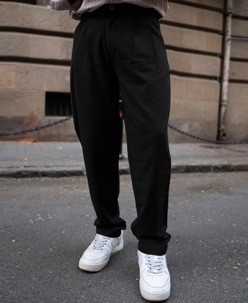 Black Linen Pant