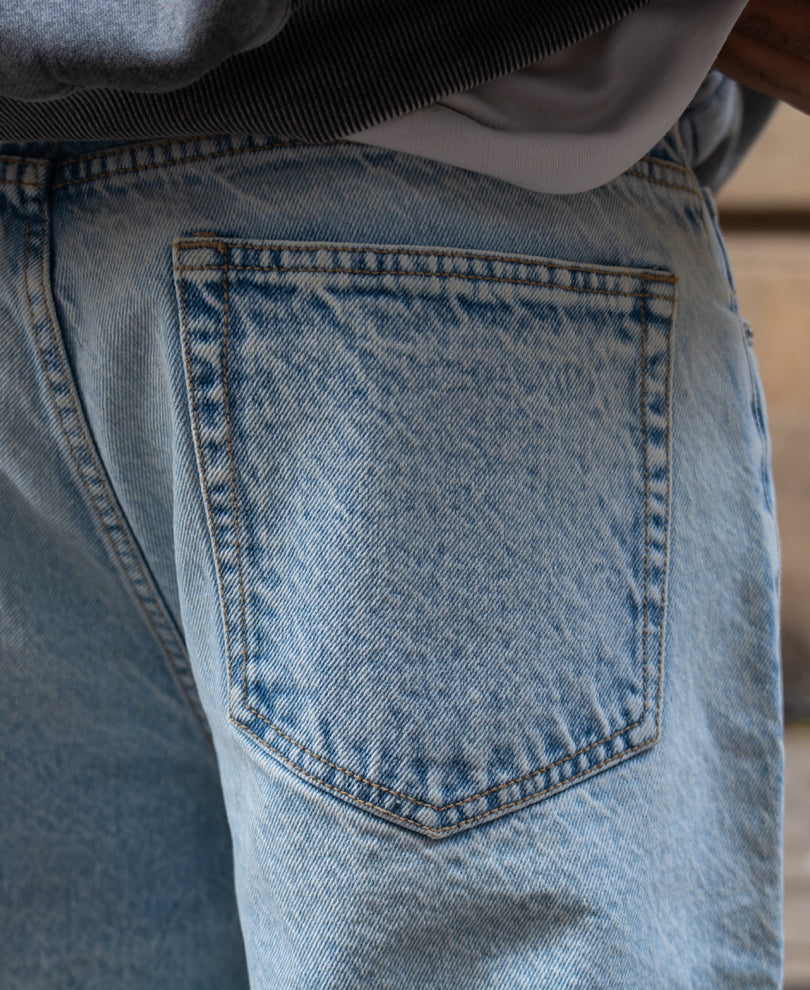 Light Blue Washed Baggy Jeans