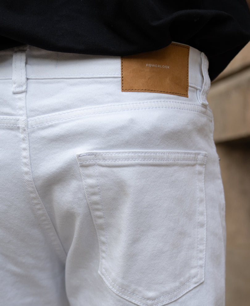 White Denim Bootcut Jeans