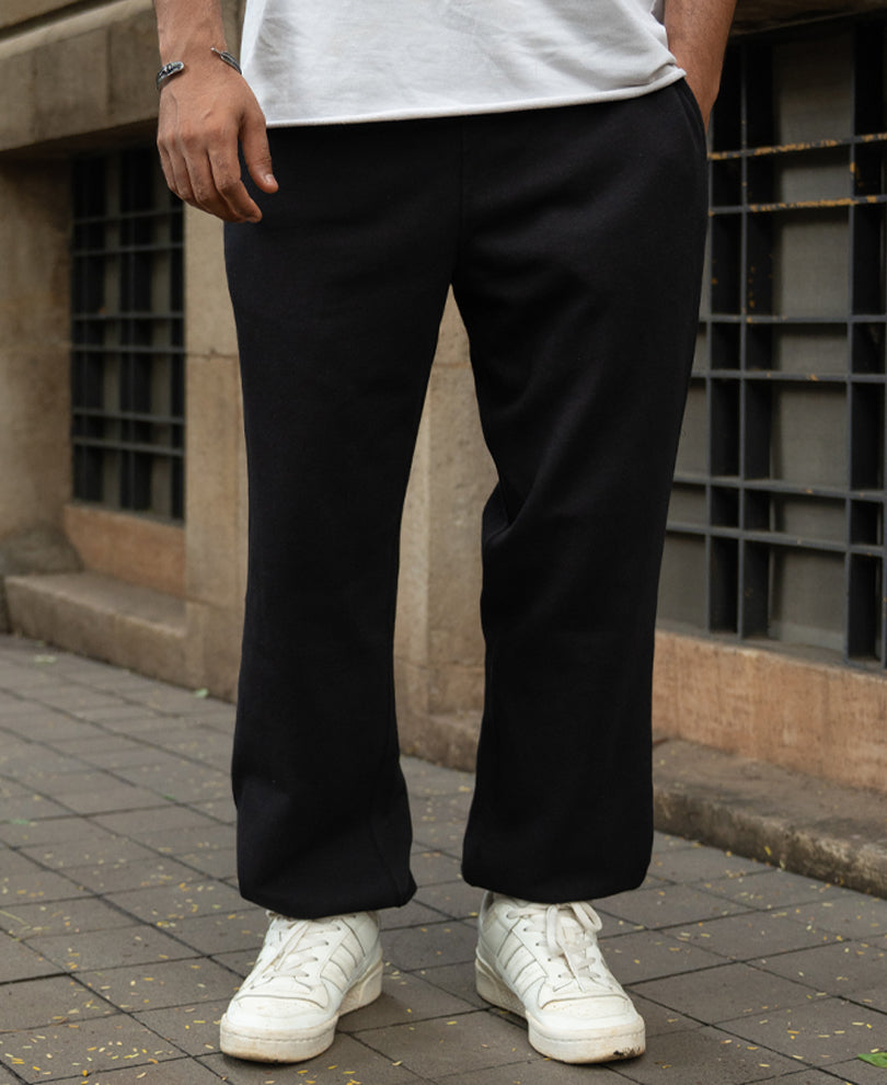 Black Knit Joggers