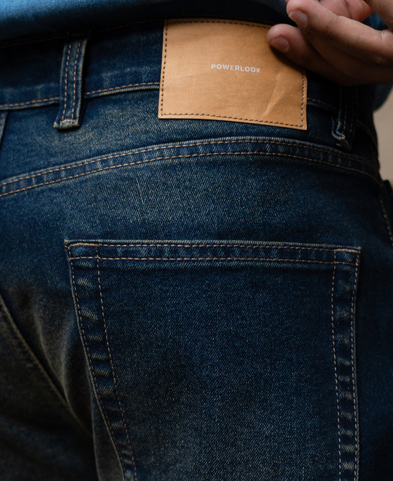 Dark Blue Tinted Bootcut Jeans