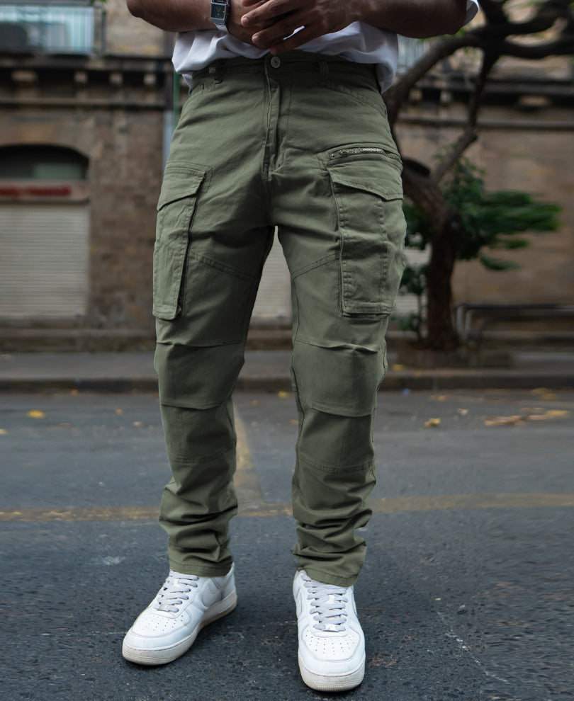 Olive Regular Fit Cargo Pant