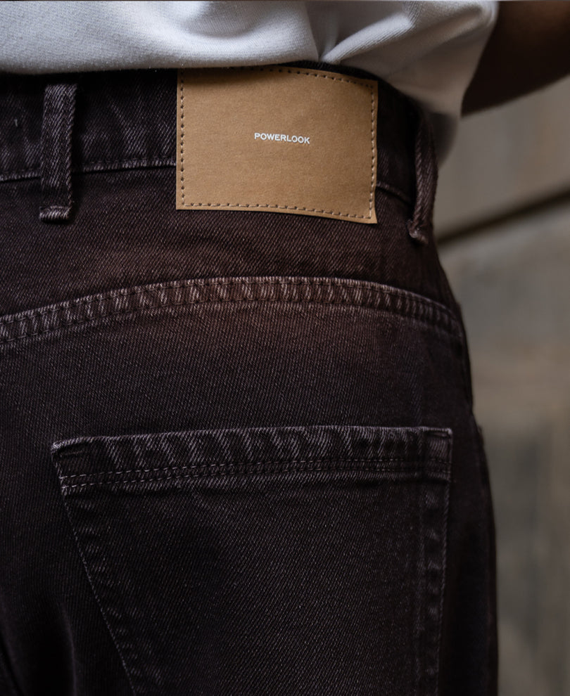 Coffee Brown Washed Jeans