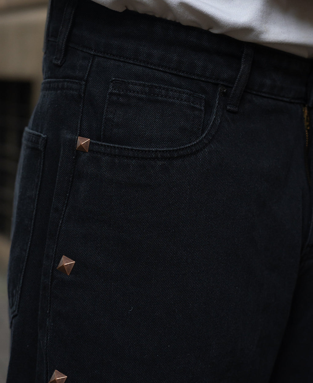 Black Studded Baggy Jeans