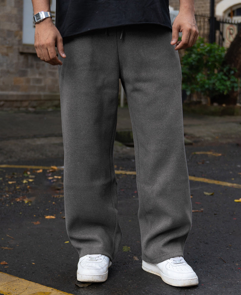Dark Grey Melange Baggy Trackpant