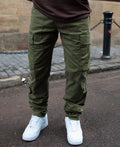 Olive Cotton Cargo Pants