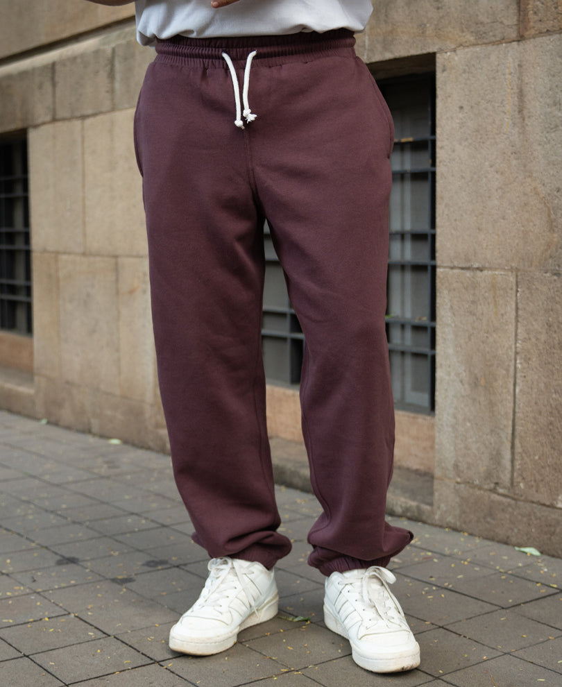 Brown Knit Joggers