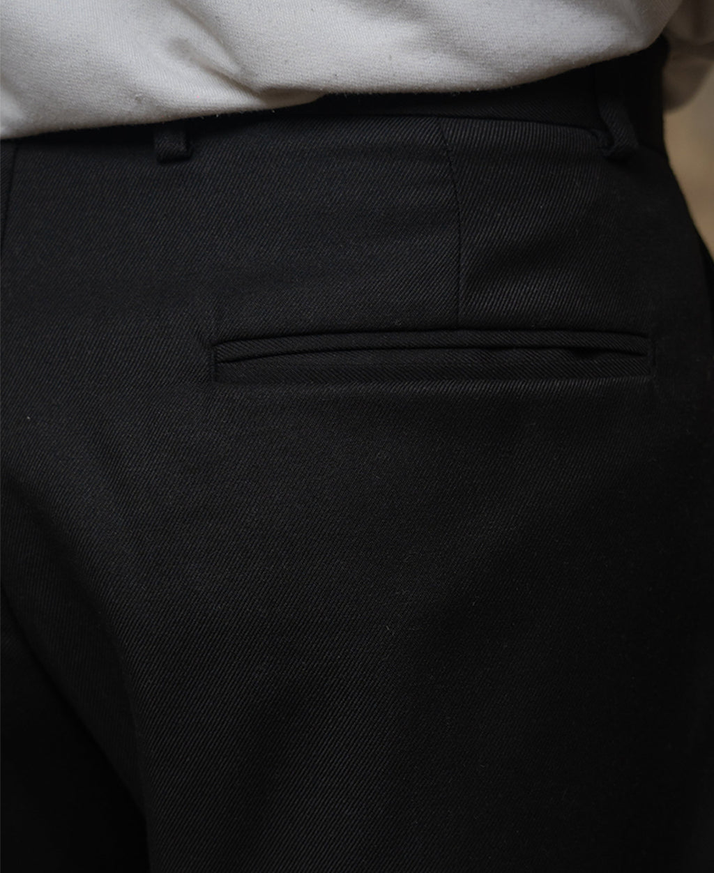 Black Baggy Pleated Trousers