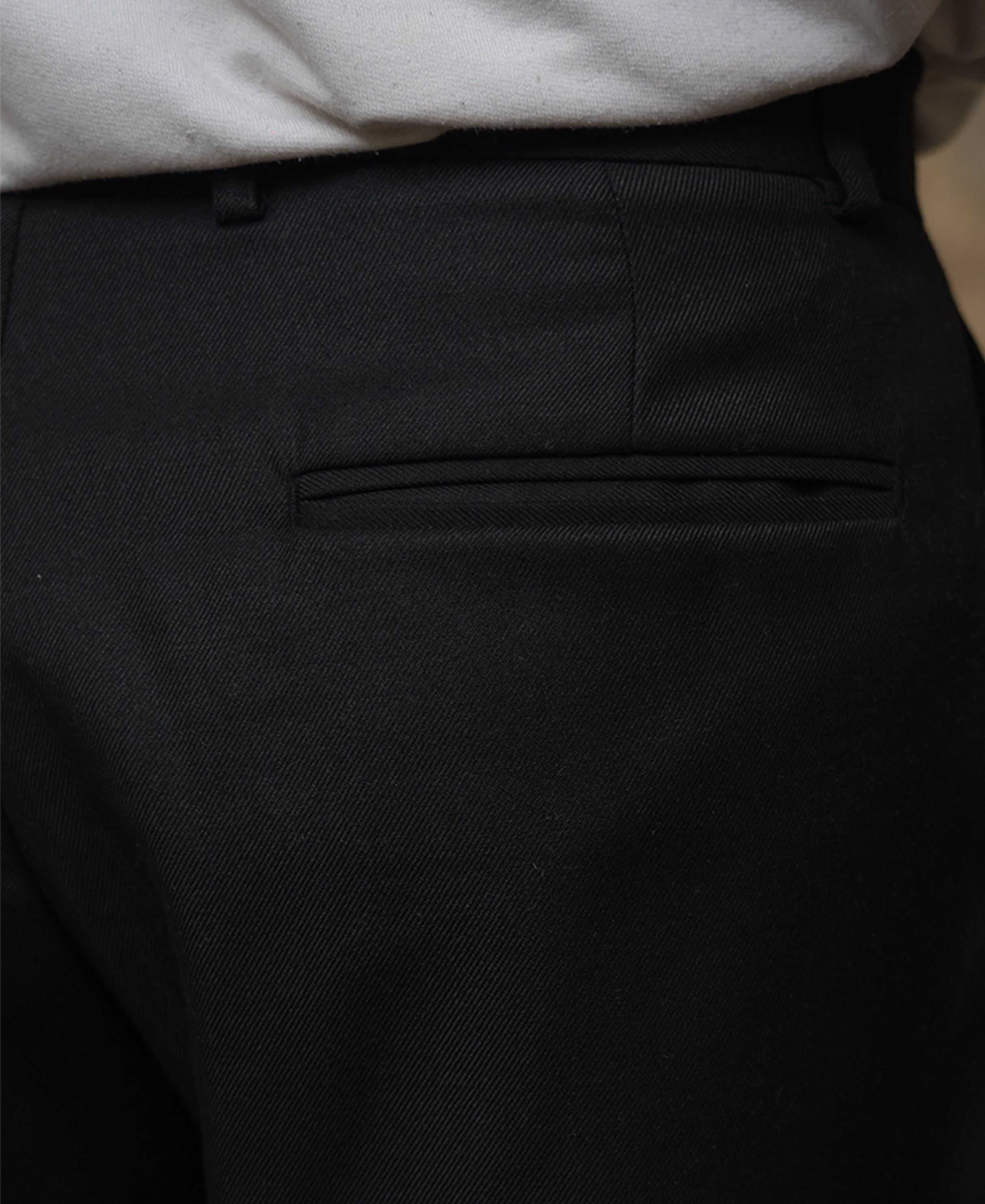 Black Baggy Pleated Trousers