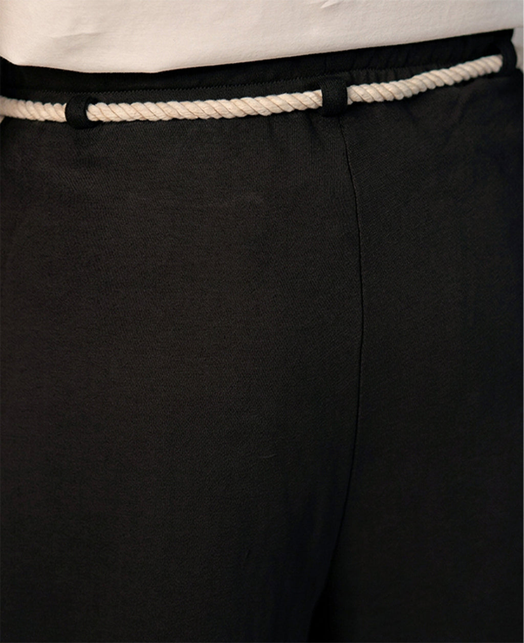 Black Panelled Barrel Fit Trackpant