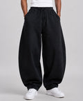 Black Barrel Fit Trackpants