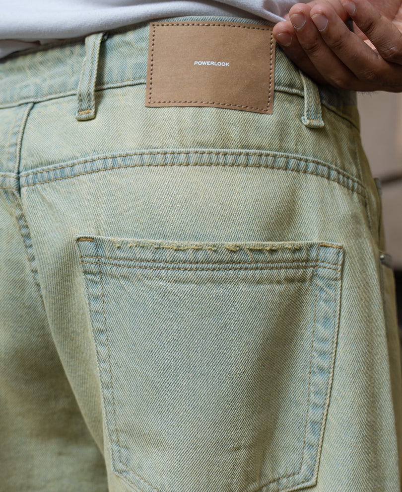 Tinted Blue Barrel Fit Jeans