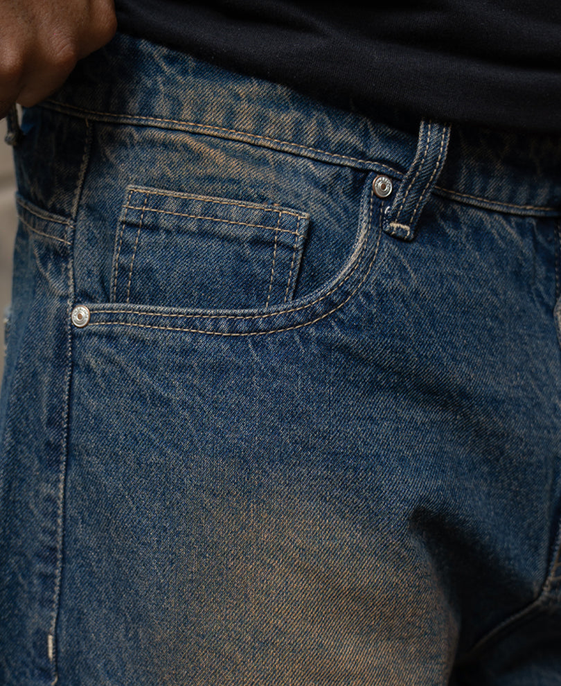 Blue Vintage Wash Jeans