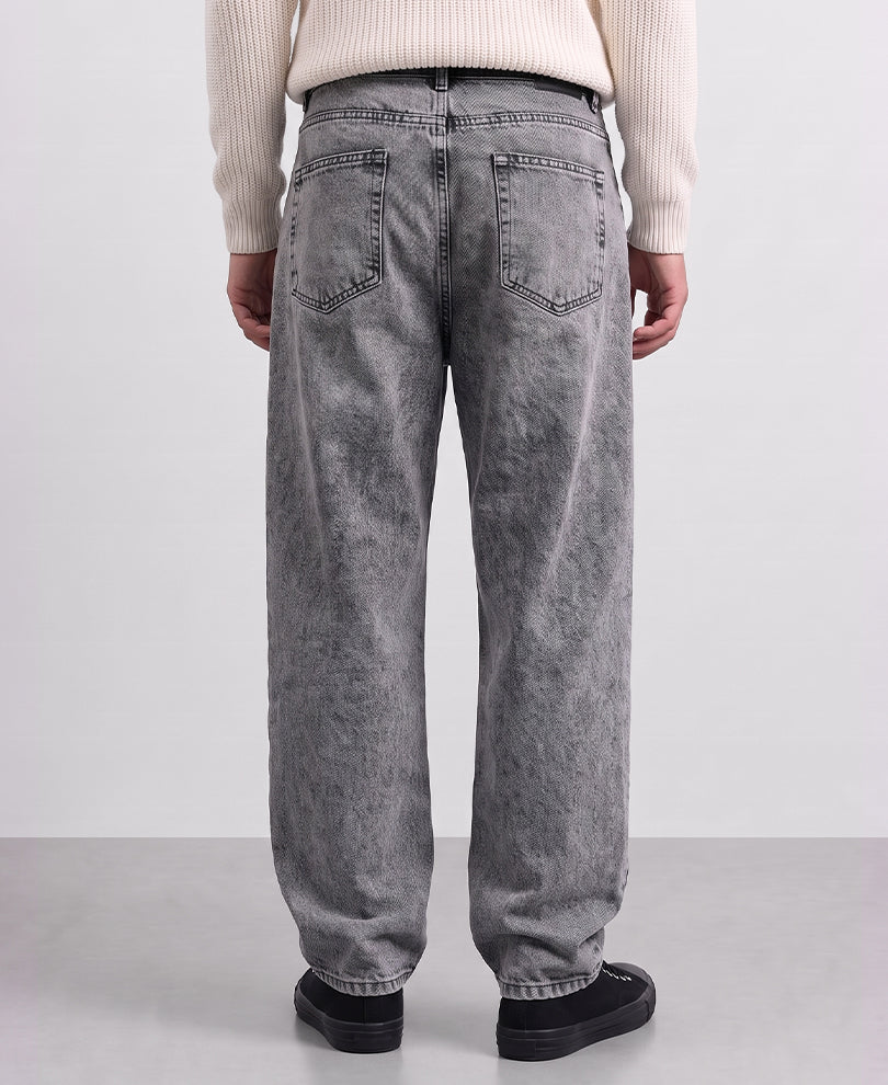 Dark Grey Straight Fit Denim Jeans
